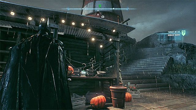 Rozejrzyj się w pobliżu latarni morskiej - Trofea Człowieka-Zagadki na wyspie Bleake Island (19-36) | Wyspa Bleake Island - Batman Arkham Knight - poradnik do gry