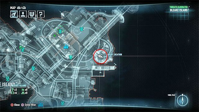 Wymagane gadżety: batmobil, dopalacz, wyciągarka, skaner kryminalistyczny, pazur - Trofea Człowieka-Zagadki na wyspie Bleake Island (19-36) | Wyspa Bleake Island - Batman Arkham Knight - poradnik do gry
