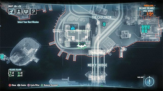 Wymagane gadżety: batmobil, wyciągarka, hak - Trofea Człowieka-Zagadki na wyspie Founders Island (17-33) | Wyspa Founders Island - Batman Arkham Knight - poradnik do gry