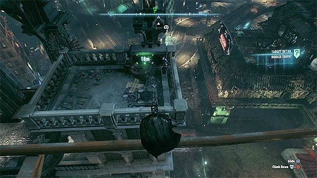 Dotrzyj do niewielkiej wieży - Trofea Człowieka-Zagadki na wyspie Miagani Island (20-38) | Wyspa Miagani Island - Batman Arkham Knight - poradnik do gry