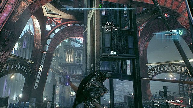 Wymagane gadżety: hak - Trofea Człowieka-Zagadki na wyspie Miagani Island (20-38) | Wyspa Miagani Island - Batman Arkham Knight - poradnik do gry