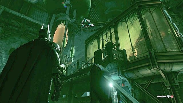 Do górnego pomieszczenia udaj się dopiero po zabezpieczeniu sali - Powstrzymanie Stracha na Wróble przed wysadzeniem fabryki ACE Chemicals | Główny wątek fabularny - Batman Arkham Knight - poradnik do gry