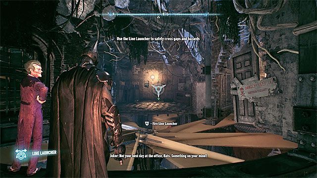 Wyceluj w ścianę po drugiej stronie dużego wentylatora - Zinfiltrowanie sieci tuneli pod wyspą Miagani | Główny wątek fabularny w Batman - Batman Arkham Knight - poradnik do gry