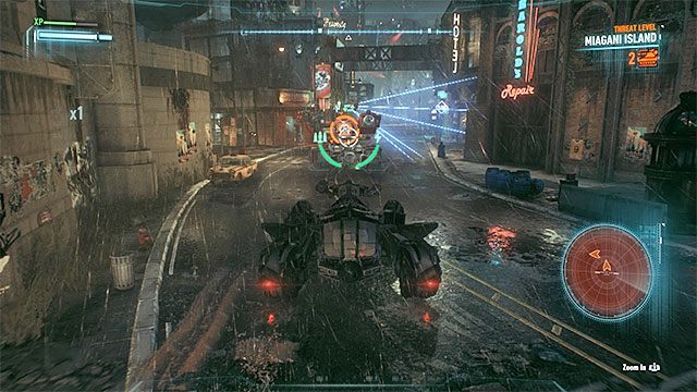 Ostrożnie namierzaj kolejne czołgi Kobra żeby nie zostać zauważonym - Zabranie Trującego Bluszczu do Ogrodów Botanicznych | Główny wątek fabularny - Batman Arkham Knight - poradnik do gry