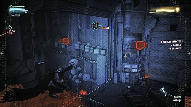 Dotrzyj do kratki pionowego szybu i wykorzystaj kolejne tunele żeby zbliżyć się do bossa - Pokonanie rycerza Arkham | Główny wątek fabularny w Batman Arkham Knight - Batman Arkham Knight - poradnik do gry