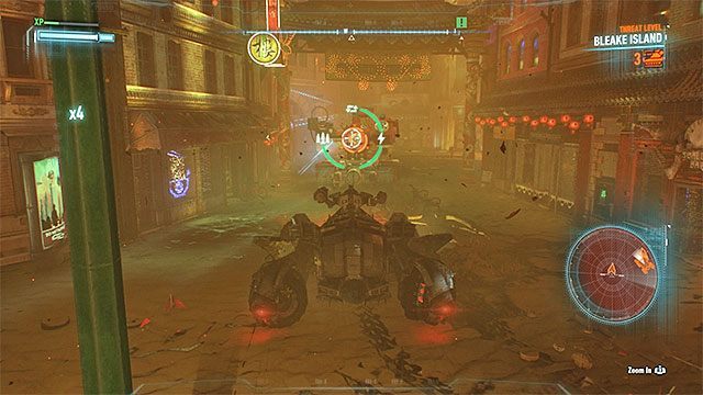 Starannie planuj ataki na kolejne czołgi Kobra żeby nie zostać w międzyczasie zauważonym - Rycerz Arkham (Arkham Knight) - drugie starcie (pojedynek z czołgiem) | Pojedynki z bossami - Batman Arkham Knight - poradnik do gry