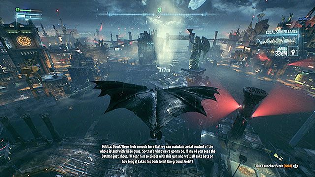 Poszybuj w stronę wyspy ze statuą Damy z Gotham - Baranek na rzeź (Lamb to the Slaughter) | Poszukiwani przestępcy w Arkham Knight - Batman Arkham Knight - poradnik do gry