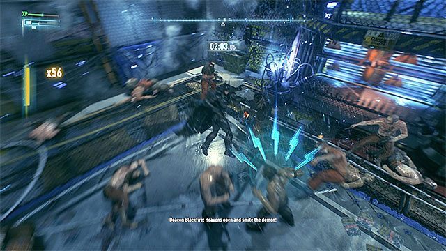 Podczas walk trzymaj się z dala od płotów pod napięciem i nie pozwalaj wrogom na używanie broni palnej - Baranek na rzeź (Lamb to the Slaughter) | Poszukiwani przestępcy w Arkham Knight - Batman Arkham Knight - poradnik do gry