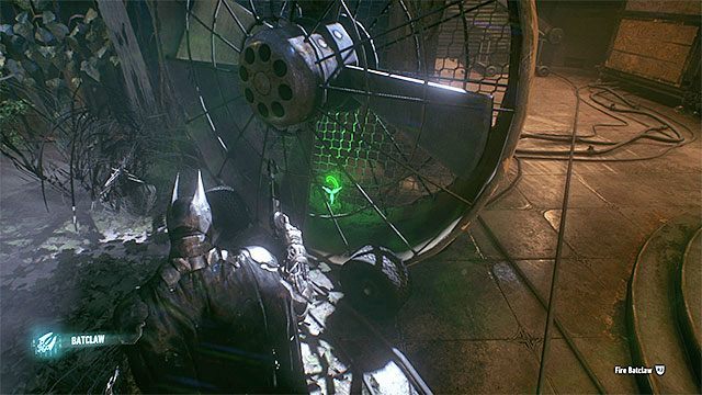 Trofeum złap dopiero po tym jak wentylator zatrzyma się - Trofea Człowieka-Zagadki w studiu filmowym Panessa (11-21) | Sekrety - Studia Panessa - Batman Arkham Knight - poradnik do gry