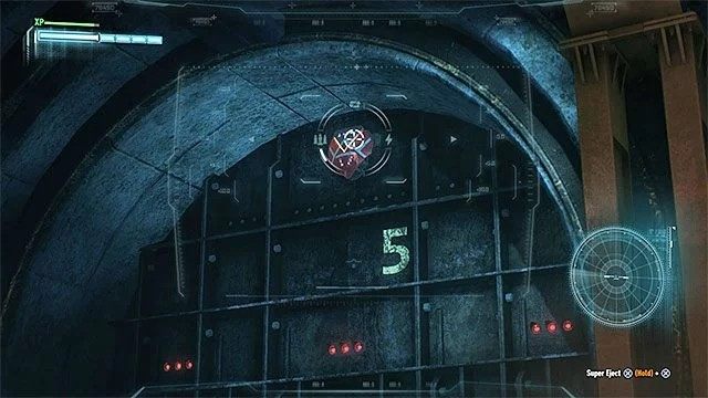 Przykładowy obiekt do zniszczenia - używaj głównego działka batmobilu - Obiekty nadające się do zniszczenia w tunelach metra w budowie | Sekrety - Metro w budowie - Batman Arkham Knight - poradnik do gry