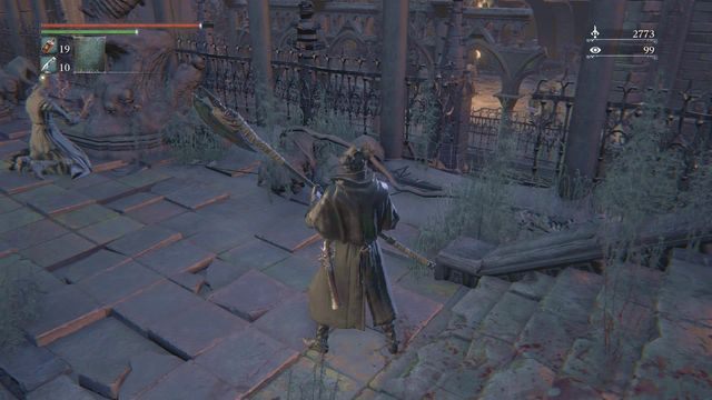 Następnie, już w kaplicy, wróć się w stronę schodów - Górny Rewir Katedralny | Opis przejścia Bloodborne - Bloodborne - poradnik do gry