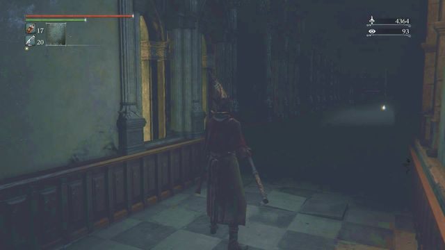 Na końcu korytarza przyszykuj się na pierwszy atak wilkołaka. - Górny Rewir Katedralny | Opis przejścia Bloodborne - Bloodborne - poradnik do gry