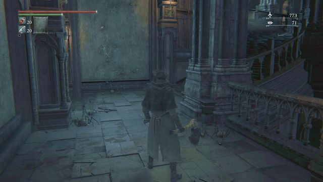 Miejsce rozwidlenia, po przedmioty z dołu możesz wrócić także po walce. - Micolash, gospodarz koszmaru | Bossowie w Bloodborne - Bloodborne - poradnik do gry