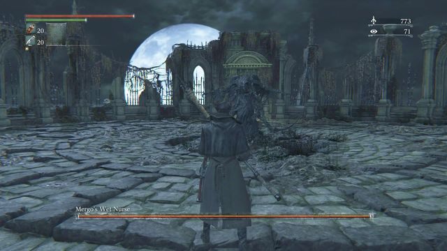 Mamka Mergo to chodzący czołg. - Mamka Mergo | Bossowie w Bloodborne - Bloodborne - poradnik do gry