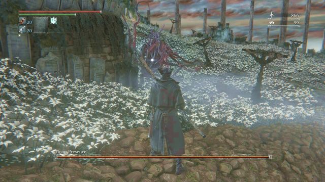 Walka z Obecnością księżyca toczy się na tej samej arenie, co walka z Gehrmanem. - Obecność księżyca | Bossowie w Bloodborne - Bloodborne - poradnik do gry