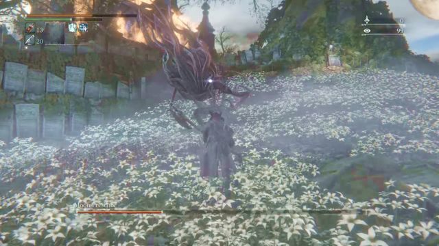 Po potężnym ataku obszarowym masz chwilę, aby podbiec do bossa i odzyskać utracone punkty życia. - Obecność księżyca | Bossowie w Bloodborne - Bloodborne - poradnik do gry