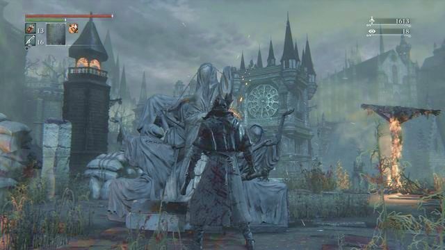 Nie zapomnij schronić się przed ostrzałem. - Djura | Zadania poboczne w Bloodborne - Bloodborne - poradnik do gry