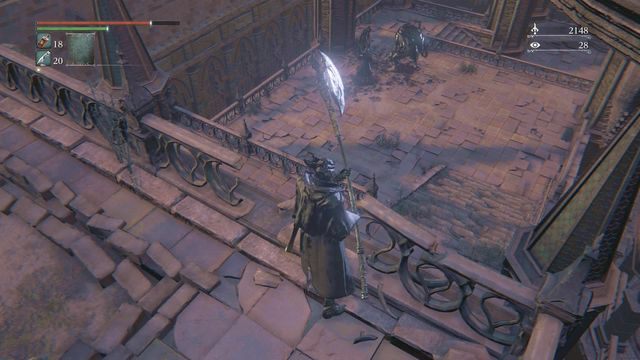 Miejsce zeskoku. - Yahargul, Niewidzialna wioska - Kaplica Yahargul | Opis przejścia Bloodborne - Bloodborne - poradnik do gry