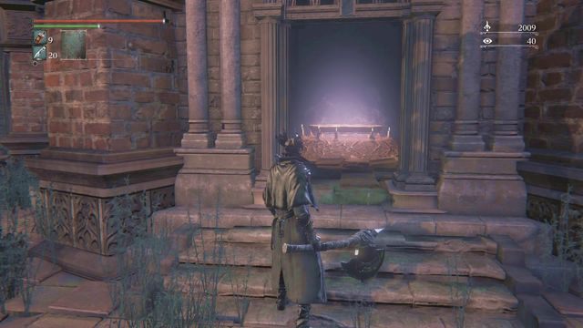 Wejście do misy przeniesie Cię do innego miejsca. - Yahargul, Niewidzialna wioska - Kaplica Yahargul | Opis przejścia Bloodborne - Bloodborne - poradnik do gry