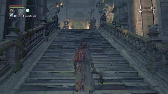 Ostatni przeciwnicy pilnujący wejścia do budynku z bossem. - Rewir katedralny - centralny plac | Opis przejścia Bloodborne - Bloodborne - poradnik do gry