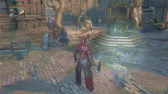 Zwartą grupę najprościej wyeliminować celnie rzuconym koktajlem. - Centrum Yharnam | Opis przejścia Bloodborne - Bloodborne - poradnik do gry