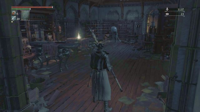 Zbadaj miejsce rozpoczęcia rozgrywki - na prawo od wejścia przez okno. - Klinika Iosefki - po walce z Pastor Amelią | Opis przejścia Bloodborne - Bloodborne - poradnik do gry