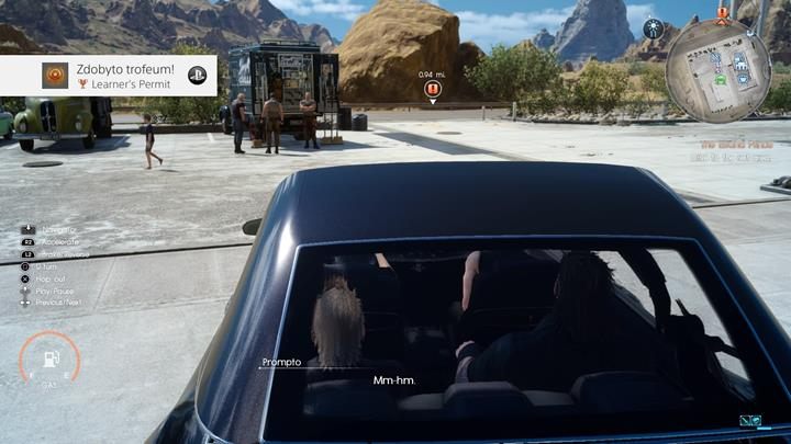 Zadanie jest bardzo proste i służy głównie jako nauka jazdy samochodem - Chapter 1 - Departure | Solucja Final Fantasy XV - Final Fantasy XV - poradnik do gry