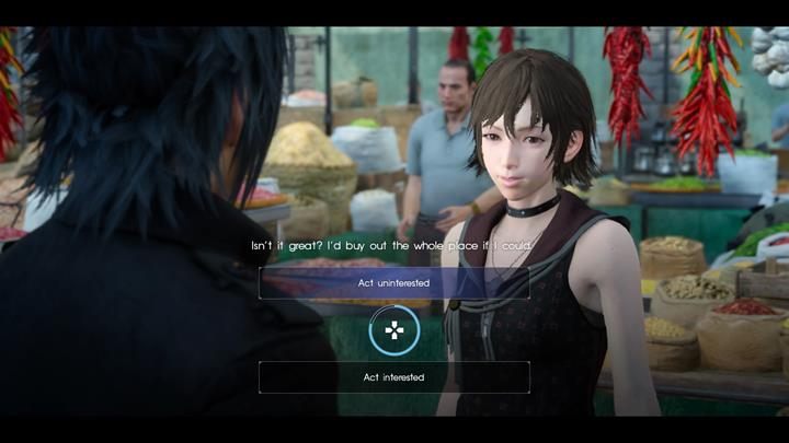 Podczas spaceru warto okazywać zainteresowanie Iris i być dla niej miły - Chapter 3 - The Open World | Solucja Final Fantasy XV - Final Fantasy XV - poradnik do gry