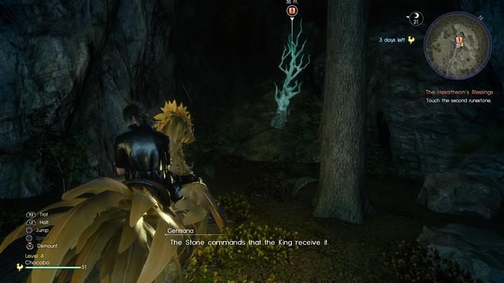 Jeśli chcesz, możesz bardzo szybko dotrzeć do kamieni runicznych z pomocą Chocobo - Chapter 5 - Dark Clouds | Solucja Final Fantasy XV - Final Fantasy XV - poradnik do gry
