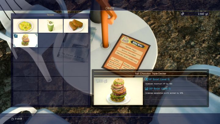 Na koniec wystarczy tylko wykupić Fat Chocobo Triple-Decker u Wiza. - Jak odblokować Stacked Ham Sandwich (+50% EXP) w Final Fantasy XV? - Final Fantasy XV - poradnik do gry