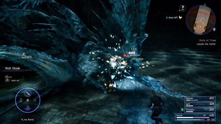 Kluczem do sukcesu jest atakowanie bossa, gdy ten jest na ziemi oraz unikanie jego wyładowań - Chapter 7 - Party of Three | Solucja Final Fantasy XV - Final Fantasy XV - poradnik do gry