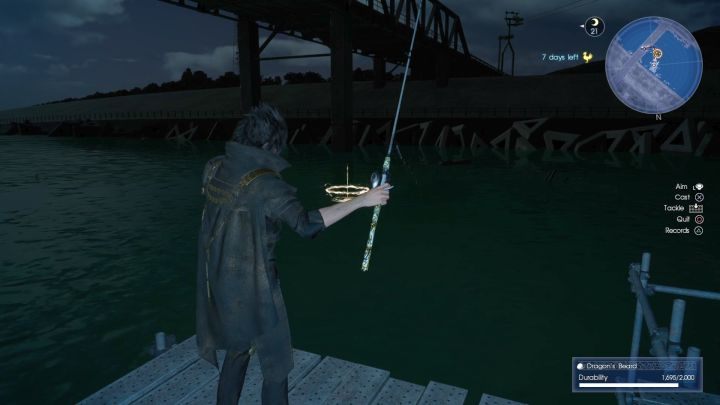 Zarzucanie wędki. - Łowienie ryb - informacje ogólne w Final Fantasy XV - Final Fantasy XV - poradnik do gry