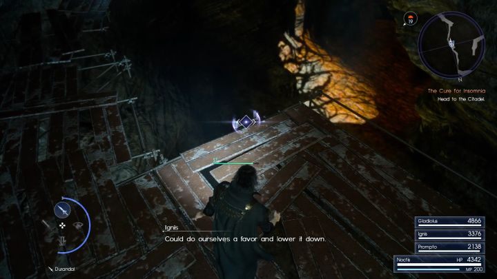 Nie zapomnij opuścić drabiny. - Daurell Caverns | Solucja Final Fantasy XV - Final Fantasy XV - poradnik do gry