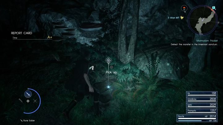 Miejsce, w którym leży mocna broń typu Greatsword - Thunderbolt. - Malmalam Thicket | Solucja Final Fantasy XV - Final Fantasy XV - poradnik do gry