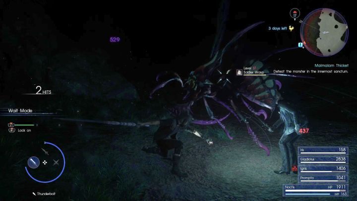 Przerośnięte osy (tu Soldier Wasp) to jedne z najbardziej irytujących wrogów w grze. - Malmalam Thicket | Solucja Final Fantasy XV - Final Fantasy XV - poradnik do gry