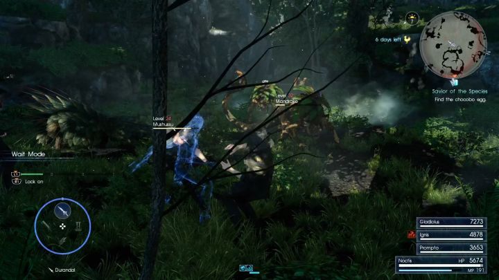Mandrake nakłada irytujące efekty Mollified i Confused. - Myrlwood Forest | Solucja Final Fantasy XV - Final Fantasy XV - poradnik do gry