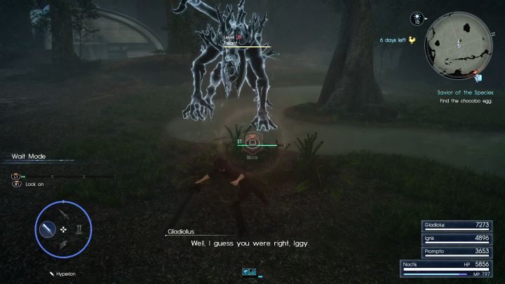 Boss lokacji, Treant, nie jest przesadnie trudnym przeciwnikiem. - Myrlwood Forest | Solucja Final Fantasy XV - Final Fantasy XV - poradnik do gry