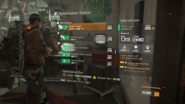 Optymalizacja pozwala znacząco zwiększyć skuteczność przedmiotów. - Ulepszanie sprzętu w The Division | Kluczowe mechanizmy rozgrywki - The Division - poradnik do gry