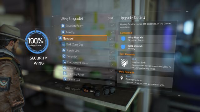 W pełni ulepszone Skrzydło Ochrony. - Skrzydło Ochrony | Baza Operacyjna w The Division - The Division - poradnik do gry