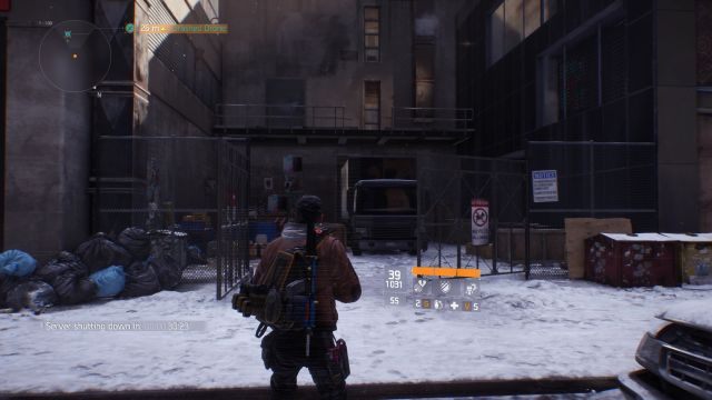 Widok z ulicy na ciężarówkę i drabinę, po której trzeba się wspiąć. - Hells Kitchen [M4] | Dane wywiadowcze w The Division - The Division - poradnik do gry
