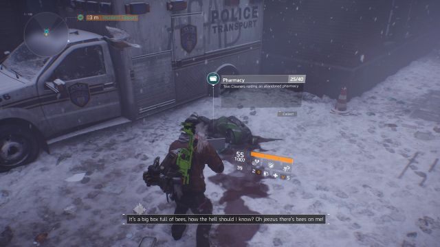 Komputer z raportem znajduje się przy opancerzonej ciężarówce policji. - Times Square [M6] | Dane wywiadowcze w The Division - The Division - poradnik do gry