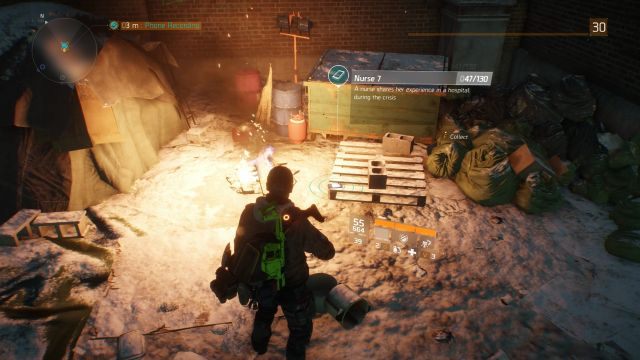 Nagranie leży na palecie koło ogniska. - Kips Bay [M12] | Dane wywiadowcze w The Division - The Division - poradnik do gry