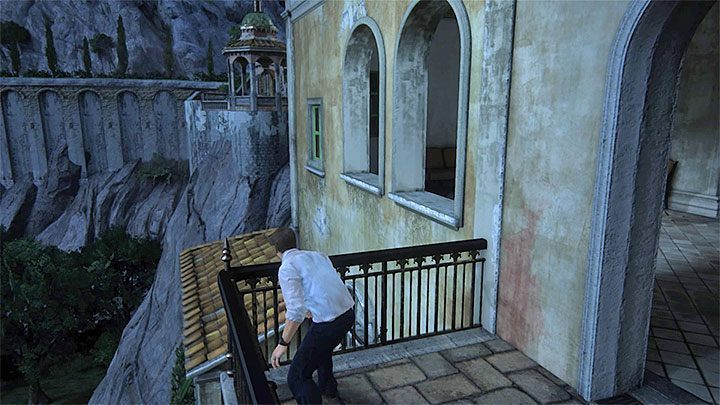 Przejdź przez pusty budynek i dotrzyj na jego tyły - Uncharted 4 Kres Złodzieja: Rozdział 7 Zgaszone światła - solucja, opis przejścia - Uncharted 4: Kres Złodzieja - poradnik do gry