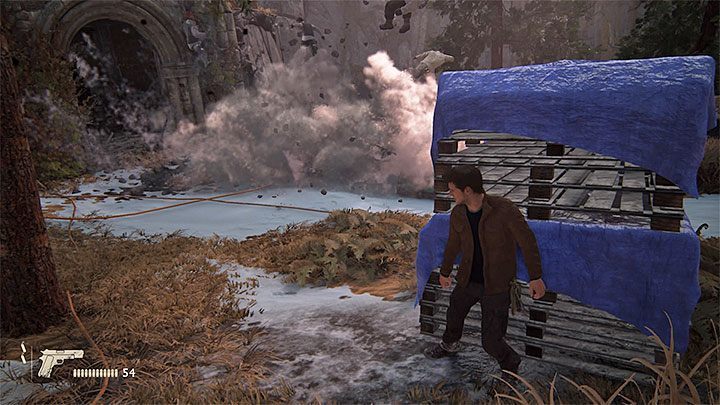 Dynamit świetnie sprawdza się w eliminowaniu większych grup - Uncharted 4 Kres Złodzieja: Rozdział 8 Grób Henryego Averyego - solucja, opis przejścia - Uncharted 4: Kres Złodzieja - poradnik do gry
