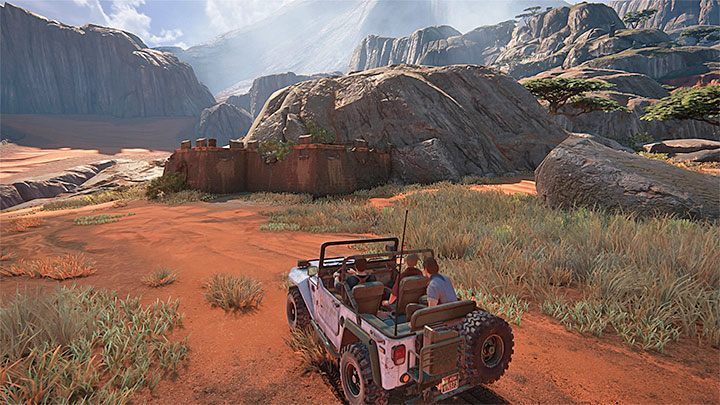 Rozpoczynasz w punkcie 1 i znajduje się tu jedenasty kopiec - Uncharted 4 Kres Złodzieja: Rozdział 10 Dwanaście wież - solucja, opis przejścia - Uncharted 4: Kres Złodzieja - poradnik do gry