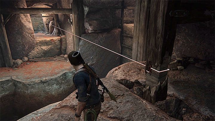 Słup, wokół którego możesz owinąć linkę - Uncharted 4 Kres Złodzieja: Rozdział 10 Dwanaście wież - solucja, opis przejścia - Uncharted 4: Kres Złodzieja - poradnik do gry