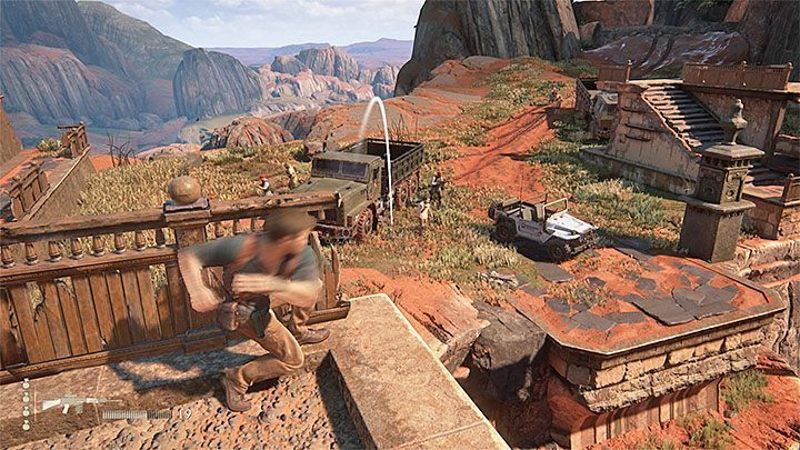 Warto użyć granatów jeśli wrogowie stoją obok siebie - Uncharted 4 Kres Złodzieja: Rozdział 10 Dwanaście wież - solucja, opis przejścia - Uncharted 4: Kres Złodzieja - poradnik do gry