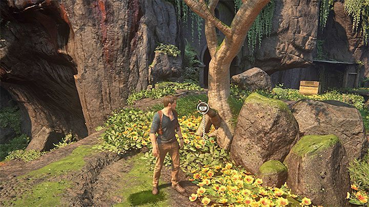Wdrap się na drewnianą półkę, doskocz do wystających ze ściany desek i następnie złap się sąsiedniej krawędzi - Uncharted 4 Kres Złodzieja: Rozdział 12 Na morzu - solucja, opis przejścia - Uncharted 4: Kres Złodzieja - poradnik do gry