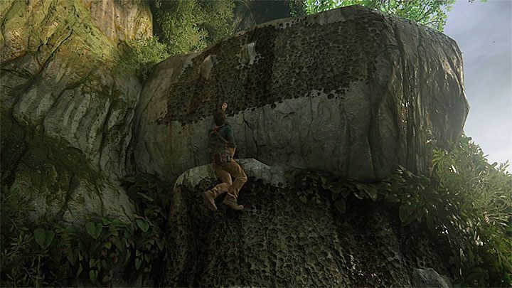 W niektórych miejscach musisz użyć kolca dopiero po wykonaniu skoku - Uncharted 4 Kres Złodzieja: Rozdział 13 Rozbitkowie - solucja, opis przejścia - Uncharted 4: Kres Złodzieja - poradnik do gry