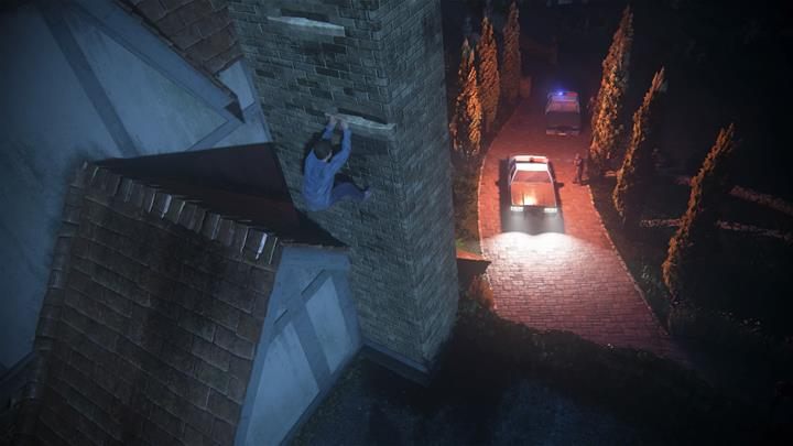 Zejdź na dziedziniec po kominie, następnie podążaj za Samem - Uncharted 4 Kres Złodzieja: Rozdział 16 Bracia Drakeowie - solucja, opis przejścia - Uncharted 4: Kres Złodzieja - poradnik do gry